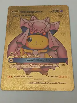 Pokemon Gold Foil Card Pikachu Near Mint Single (Pokemon TCG) Diancie - Image 1