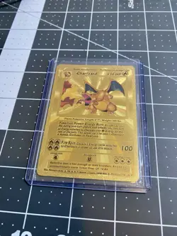Charizard 4/102 🔥 Pokemon Gold Foil Card Fan Art 🔥 - Image 3