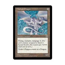 WOTC MtG Mirage Teeka's Dragon (R) EX- - Image 1