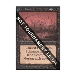 WOTC MtG Collector's Ed Cursed Land (CE) (U) EX - Image 1