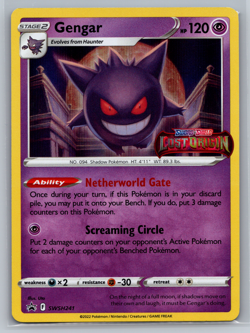 Pokemon GENGAR SWSH241 - Lost Origin - PRERELEASE HOLO PROMO (NM-) 0017 - Image 1