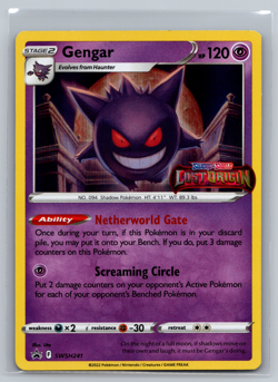 Pokemon GENGAR SWSH241 - Lost Origin - PRERELEASE HOLO PROMO (NM-) 0014 - Image 1
