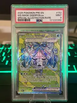 Wellspring Mask Ogerpon Ex #152 SIR Pokemon Prismatic Evolutions PSA 9 - Image 1