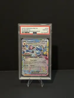 2025 POKEMON PRE EN-PRISMATIC EVOLUTIONS SURPRISE BOX #026 GLACEON EX PSA 10 - Image 1