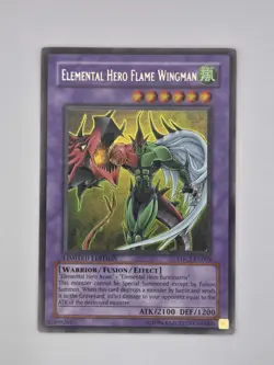 Yugioh Elemental Hero Flame Wingman EHC1-EN004 Limited Edition Secret Rare - Image 1