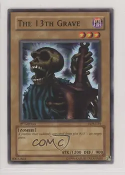 The 13th Grave 1st Ed. YuGiOh Legend of Blue Eyes White Dragon #LOB-014 2002 6am - Image 1