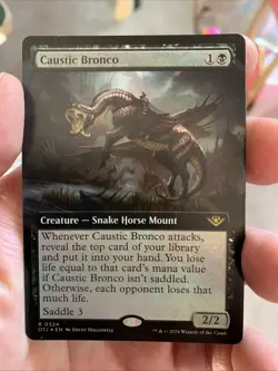 MTG ~ Caustic Bronco (Extended Art Foil) Outlaws Of Thunder Junction ~ NM ~ Rare - Image 1