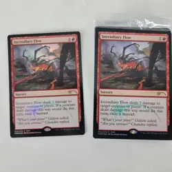 1x MTG FOIL Incendiary Flow Friday Night Magic FNM Promo NM Near Mint - Image 1