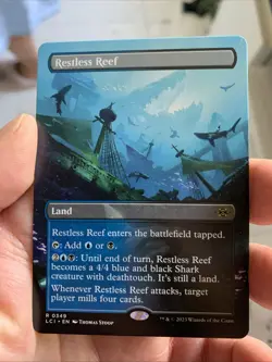 MTG ~ THE LOST CAVERNS OF IXALAN ~ RESTLESS REEF ~ BORDERLESS - Image 1