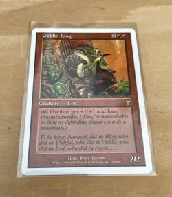 MTG Goblin King Creature Lord Ron Spears 2001 190/350 2/2 Magic Card - Image 1