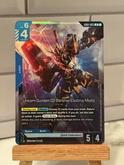 Gundam Card Game GD01 Newtype Rising GD01-003 LR Unicorn Gundam 02 Banshee - Image 1