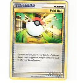 Pokemon Poke Ball 95/123 HeartGold SoulSilver Non-Holo MP Card - Image 1