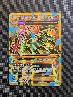 Pokemon Primal Groudon EX Full Art Ultra Rare Card 97/98 XY Ancient Origins - Image 1