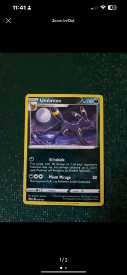 Pokemon TCG Umbreon Card McDonald's Dragon Discovery Promo 009/015 - Image 1