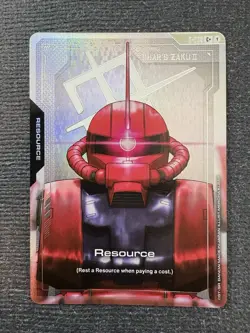 Gundam TCG Card Game Newtype Rising R-005 Resource - Char's Zaku II C+ Foil - Image 1