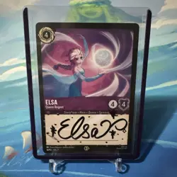 Disney Lorcana Elsa Queen Regent Promo SIGNED AUTOGRAPH card. 16/P2 Frozen - Image 1