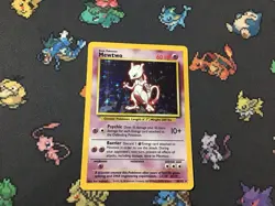 Pokemon TCG Mewtwo Base Set Holo Rare Card 10/102 Pokemon Card - Image 3