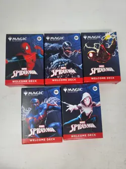 SDCC 2025 Magic The Gathering MTG x Spider-Man Complete Welcome Deck Set Of 5 - Image 1