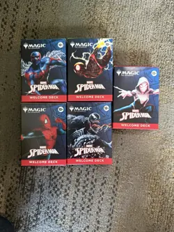 SDCC 2025 Magic The Gathering MTG x Spider-Man Complete Welcome Deck Set Of 5 - Image 1