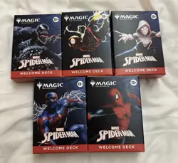SDCC 2025 Magic The Gathering MTG x Spider-Man Complete Welcome Deck Set Of 5 - Image 1