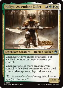 x4 NM (Playset) Haliya, Ascendant Cadet, MTG, Edge of Eternities, Magic, 218 - Image 1