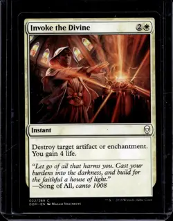 MTG Magic the Gathering Invoke the Divine (22/296) Dominaria NM - Image 1