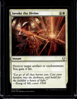 MTG Magic the Gathering Invoke the Divine (22/296) Dominaria NM - Image 1