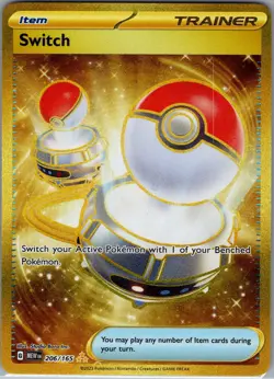 Switch 206/165 - Pokemon SV: Scarlet & Violet 151 - Gold Hyper Rare (NM) - Image 1