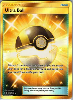 Ultra Ball 161/149 - Pokemon TCG Sun & Moon: Base Set - Gold Secret Rare (NM) - Image 1