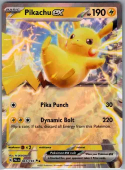 Pikachu ex 063/193 - Pokemon TCG SV02: Paldea Evolved - Double Rare Holo (NM) - Image 1