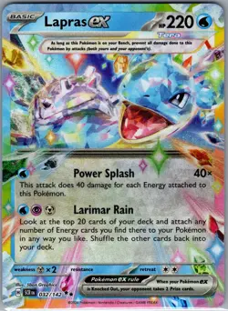 Lapras ex 032/142 - Pokemon TCG SV07: Stellar Crown - Double Rare Holo (NM) - Image 1