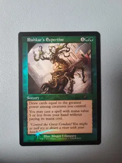 Rishkar's Expertise (Retro Frame) Promo Foil. Magic. Mtg. LP or better. - Image 1