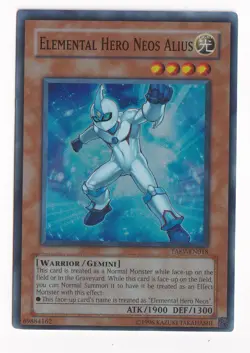 Yugioh Elemental Hero Neos Alius TAEV-EN018 Unlimited Super Rare Holo - NM - Image 1