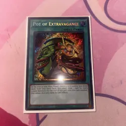 Yugioh Pot of Extravagance RA01-EN059 Secret Rare 1st Ed NM - Image 1