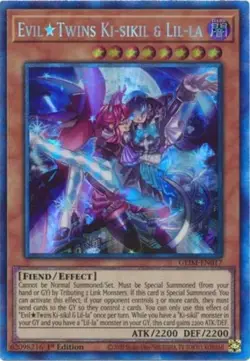 Yugioh! Evil Twins Ki-sikil & Lil-la - GEIM-EN017 - Collector's Rare - 1st Editi - Image 1