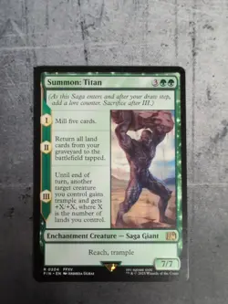 Summon Titan #204 NM/M Final Fantasy MTG Magic Card Green Rare - Image 1