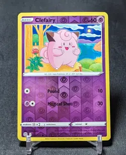 Clefairy Common Reverse Holo Psychic Brilliant Stars Pokemon TCG Card 053/172 - Image 1