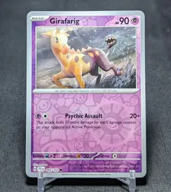Girafarig Common Reverse Holo Psychic Temporal Forces Pokemon TCG Card 066/162 - Image 1