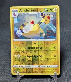 Ampharos Rare Reverse Holo Lightning SWSH: Chilling Reign Pokemon Card 049/198 - Image 1