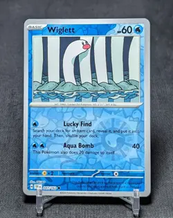 Wiglett Common Reverse Holo Water Temporal Forces Pokemon TCG Card 047/162 - Image 1