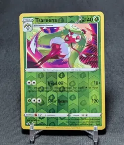 Tsareena Rare Reverse Holo Grass SWSH: Chilling Reign Pokemon TCG Card 015/198 - Image 1