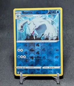 Beartic Rare Reverse Holo Water Type Darkness Ablaze Pokemon TCG Card 049/189 - Image 1