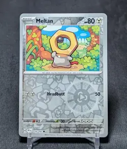 Meltan Common Reverse Holo Metal Temporal Forces Pokemon TCG Card 116/162 - Image 1
