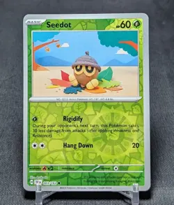 Seedot Common Reverse Holo Grass Temporal Forces Pokemon TCG Card 003/162 - Image 1