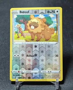 Bidoof Common Reverse Holo Colorless Brilliant Stars Pokemon TCG Card 120/172 - Image 1