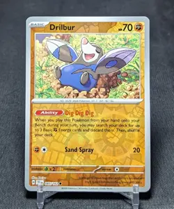 Drilbur Common Reverse Holo Fighting Temporal Forces Pokemon TCG Card 085/162 - Image 1