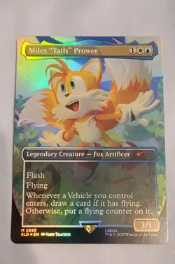 IN HAND - Miles "Tails" Prower✨RAINBOW FOIL✨Secret Lair x Sonic - Magic MTG 2085 - Image 1