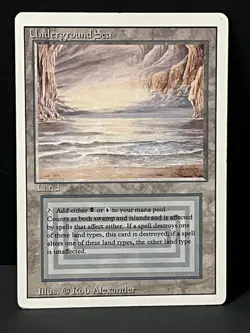 MTG x1 Underground Sea Dual Land Revised Rare (LP) - Image 1