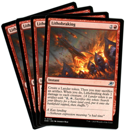 x4 Lithobraking - 0142 - Edge of Eternities - MTG - NM Ships Now - Image 1
