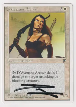 Signed D'Avenant Archer Proof LP Chronicles Artist Douglas Shuler MTG Magic AP! - Image 1